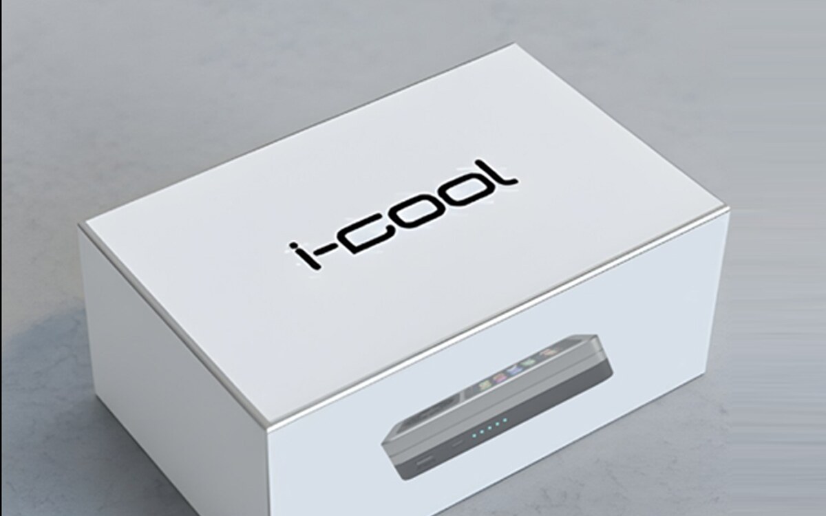Confezione i-cool, scatola bianca con logo